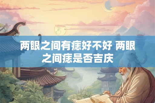 两眼之间有痣好不好 两眼之间痣是否吉庆