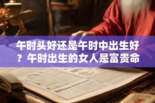 午时头好还是午时中出生好？午时出生的女人是富贵命吗？
