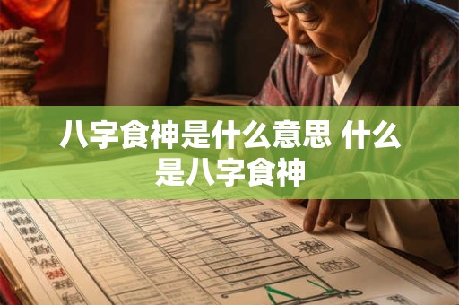八字食神是什么意思 什么是八字食神