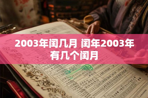 2003年闰几月 闰年2003年有几个闰月