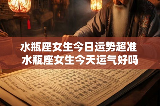 水瓶座女生今日运势超准 水瓶座女生今天运气好吗