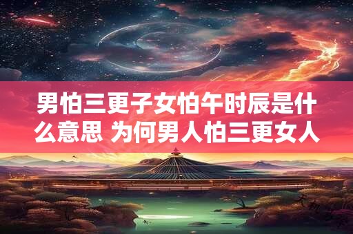 男怕三更子女怕午时辰是什么意思 为何男人怕三更女人怕午时