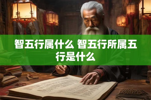 智五行属什么 智五行所属五行是什么