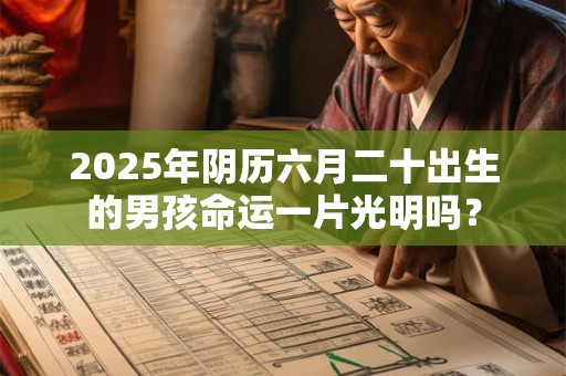 2025年阴历六月二十出生的男孩命运一片光明吗？