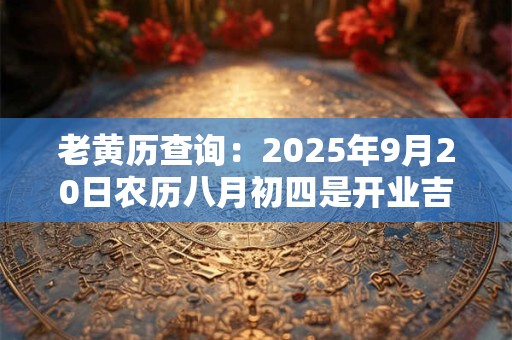 老黄历查询：2025年9月20日农历八月初四是开业吉日吗