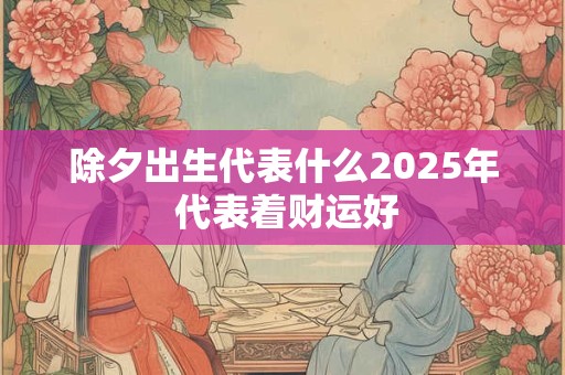 除夕出生代表什么2025年 代表着财运好
