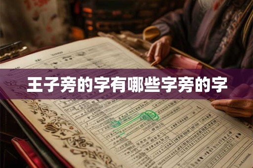 王子旁的字有哪些字旁的字