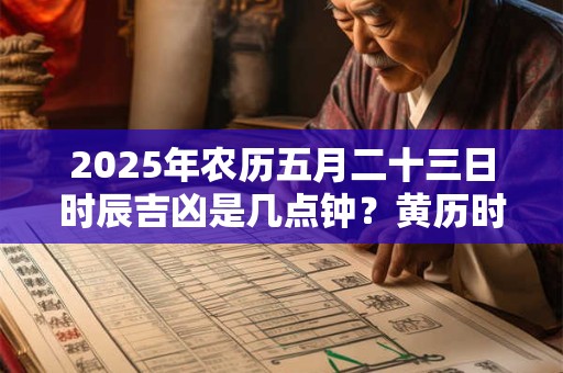 2025年农历五月二十三日时辰吉凶是几点钟？黄历时辰吉凶查询