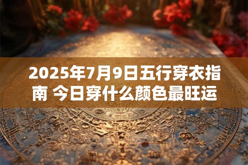 2026年7月9日五行穿衣指南 今日穿什么颜色最旺运