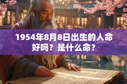1954年8月8日出生的人命好吗？是什么命？