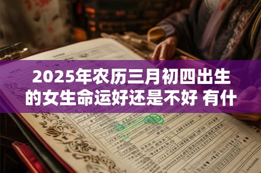 2025年农历三月初四出生的女生命运好还是不好 有什么说法