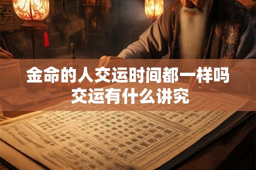 金命的人交运时间都一样吗 交运有什么讲究