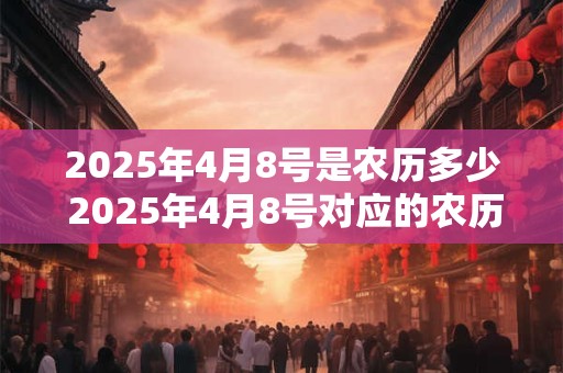 2025年4月8号是农历多少 2025年4月8号对应的农历是什么