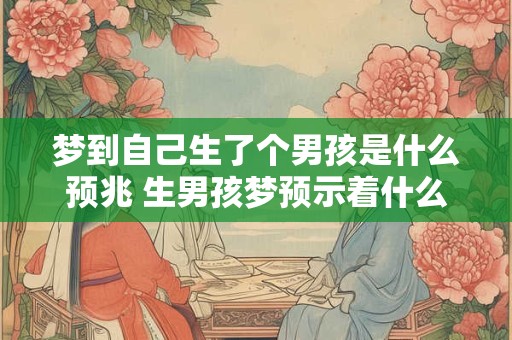 梦到自己生了个男孩是什么预兆 生男孩梦预示着什么