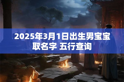 2025年3月1日出生男宝宝取名字 五行查询