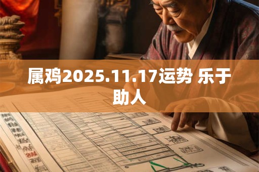 属鸡2025.11.17运势 乐于助人