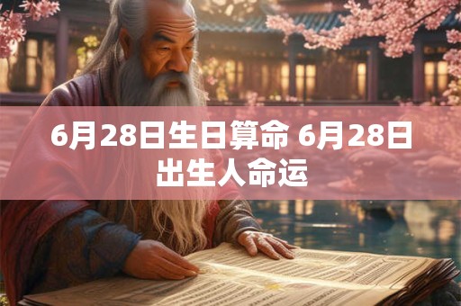 6月28日生日算命 6月28日出生人命运