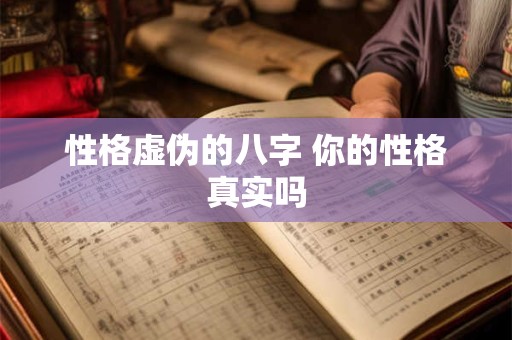 性格虚伪的八字 你的性格真实吗