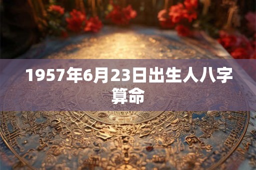 1957年6月23日出生人八字算命