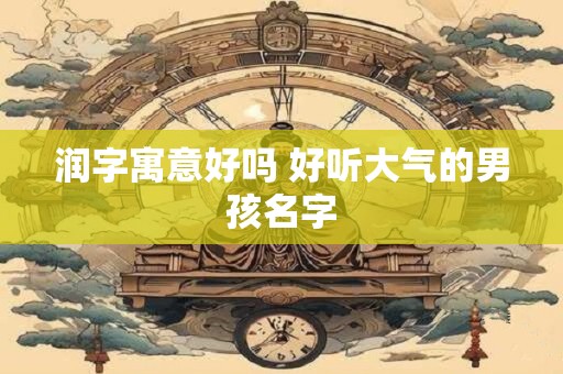润字寓意好吗 好听大气的男孩名字