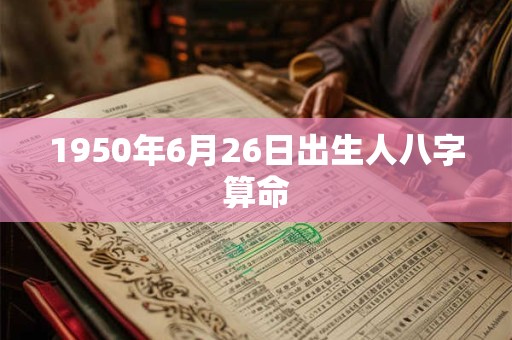 1950年6月26日出生人八字算命