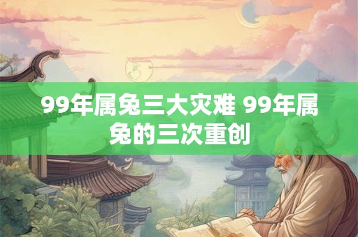 99年属兔三大灾难 99年属兔的三次重创