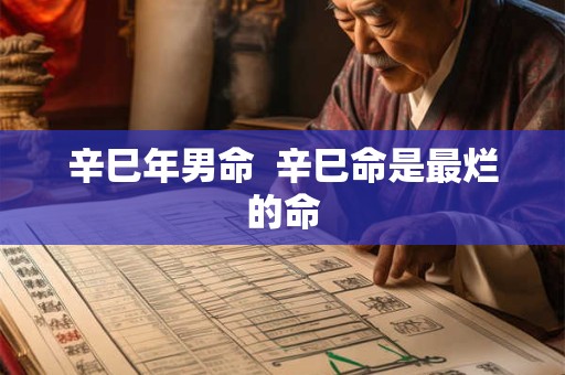 辛巳年男命  辛巳命是最烂的命