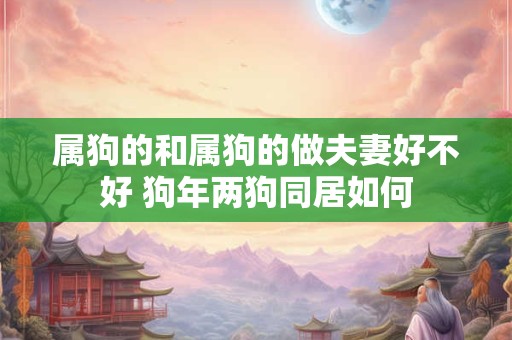 属狗的和属狗的做夫妻好不好 狗年两狗同居如何