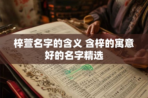 梓萱名字的含义 含梓的寓意好的名字精选