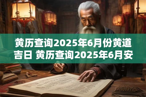 黄历查询2025年6月份黄道吉日 黄历查询2025年6月安床吉日