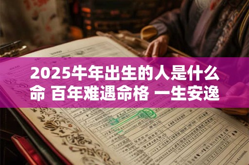 2025牛年出生的人是什么命 百年难遇命格 一生安逸富足