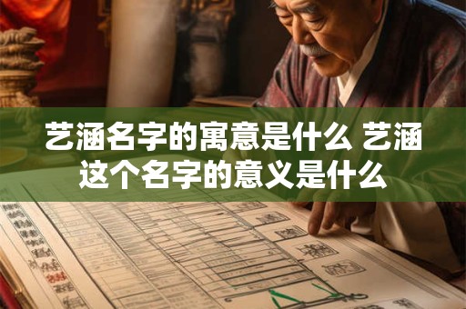 艺涵名字的寓意是什么 艺涵这个名字的意义是什么