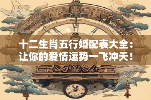 十二生肖五行婚配表大全：让你的爱情运势一飞冲天！