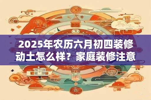 2025年农历六月初四装修动土怎么样？家庭装修注意什么