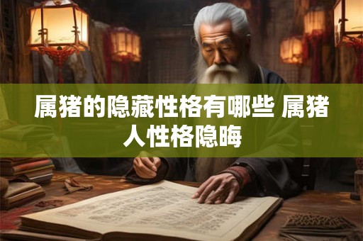 属猪的隐藏性格有哪些 属猪人性格隐晦