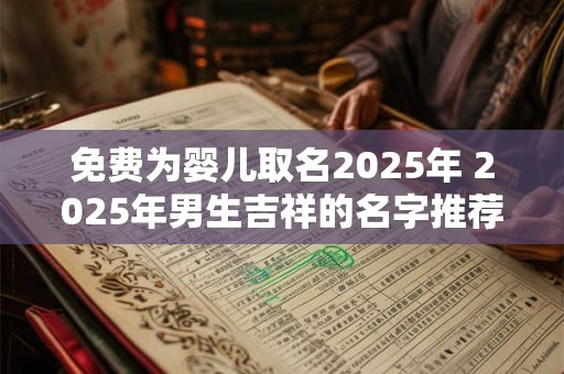 免费为婴儿取名2025年 2025年男生吉祥的名字推荐