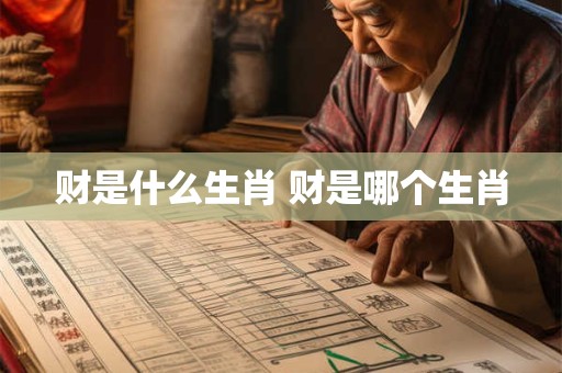 财是什么生肖 财是哪个生肖