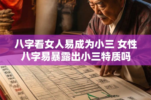 八字看女人易成为小三 女性八字易暴露出小三特质吗