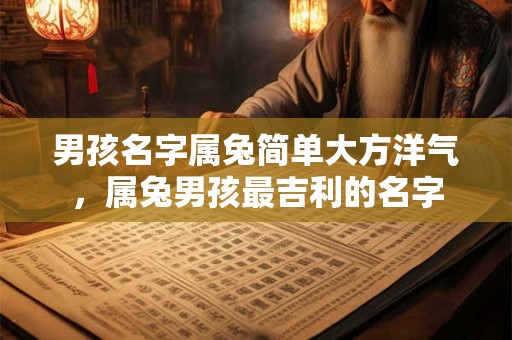 男孩名字属兔简单大方洋气，属兔男孩最吉利的名字