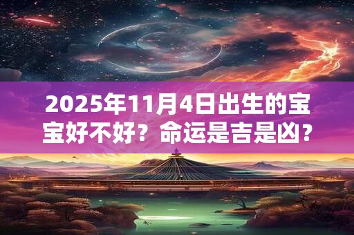 2025年11月4日出生的宝宝好不好？命运是吉是凶？