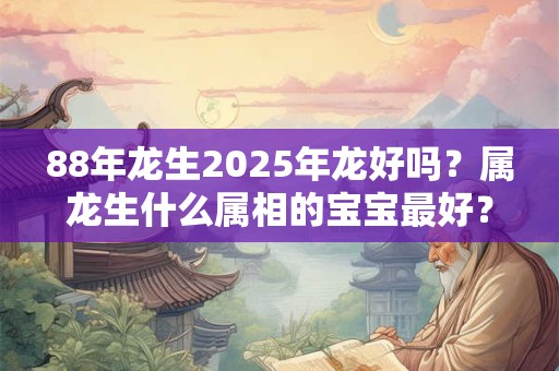 88年龙生2025年龙好吗？属龙生什么属相的宝宝最好？