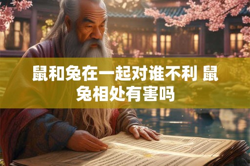 鼠和兔在一起对谁不利 鼠兔相处有害吗
