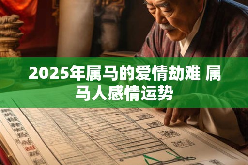 2025年属马的爱情劫难 属马人感情运势