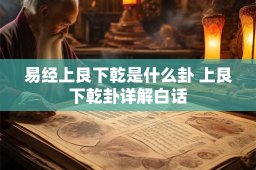 易经上艮下乾是什么卦 上艮下乾卦详解白话