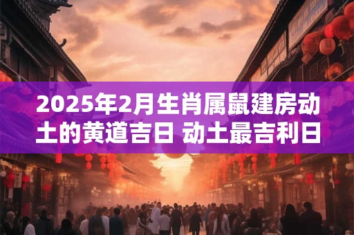 2025年2月生肖属鼠建房动土的黄道吉日 动土最吉利日子