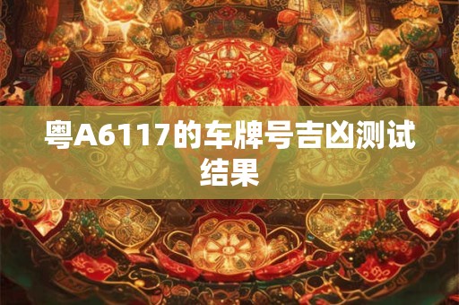 粤A6117的车牌号吉凶测试结果