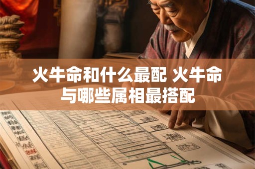 火牛命和什么最配 火牛命与哪些属相最搭配