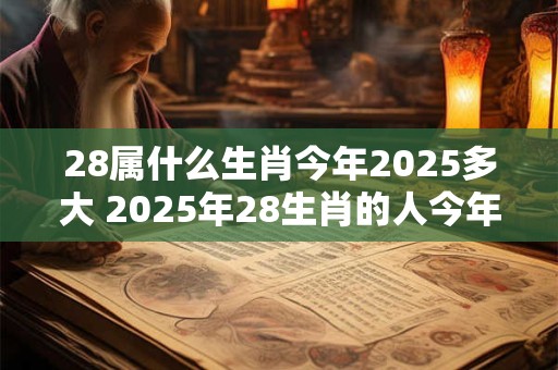 28属什么生肖今年2025多大 2025年28生肖的人今年多大
