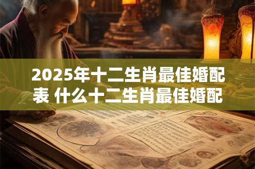 2025年十二生肖最佳婚配表 什么十二生肖最佳婚配表预测2025年的姻缘