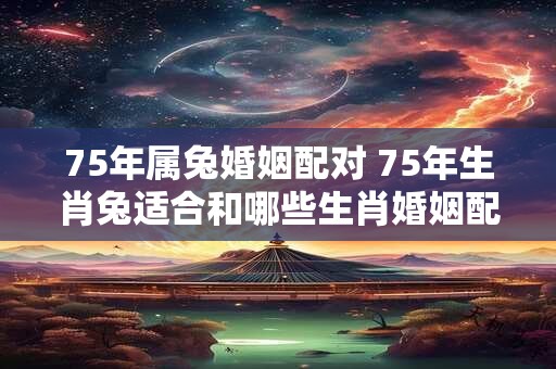 75年属兔婚姻配对 75年生肖兔适合和哪些生肖婚姻配对